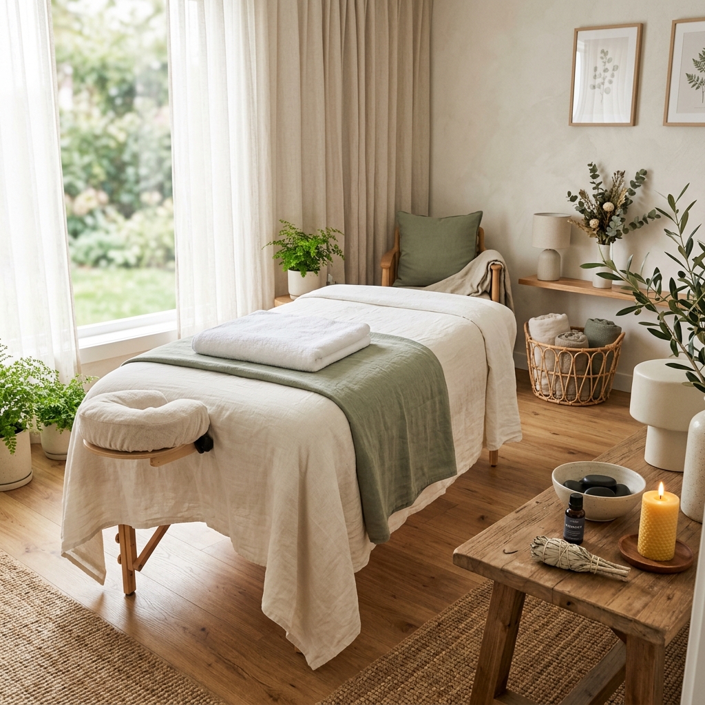 Detailaufnahme einer Behandlungsliege für Kiefermassage